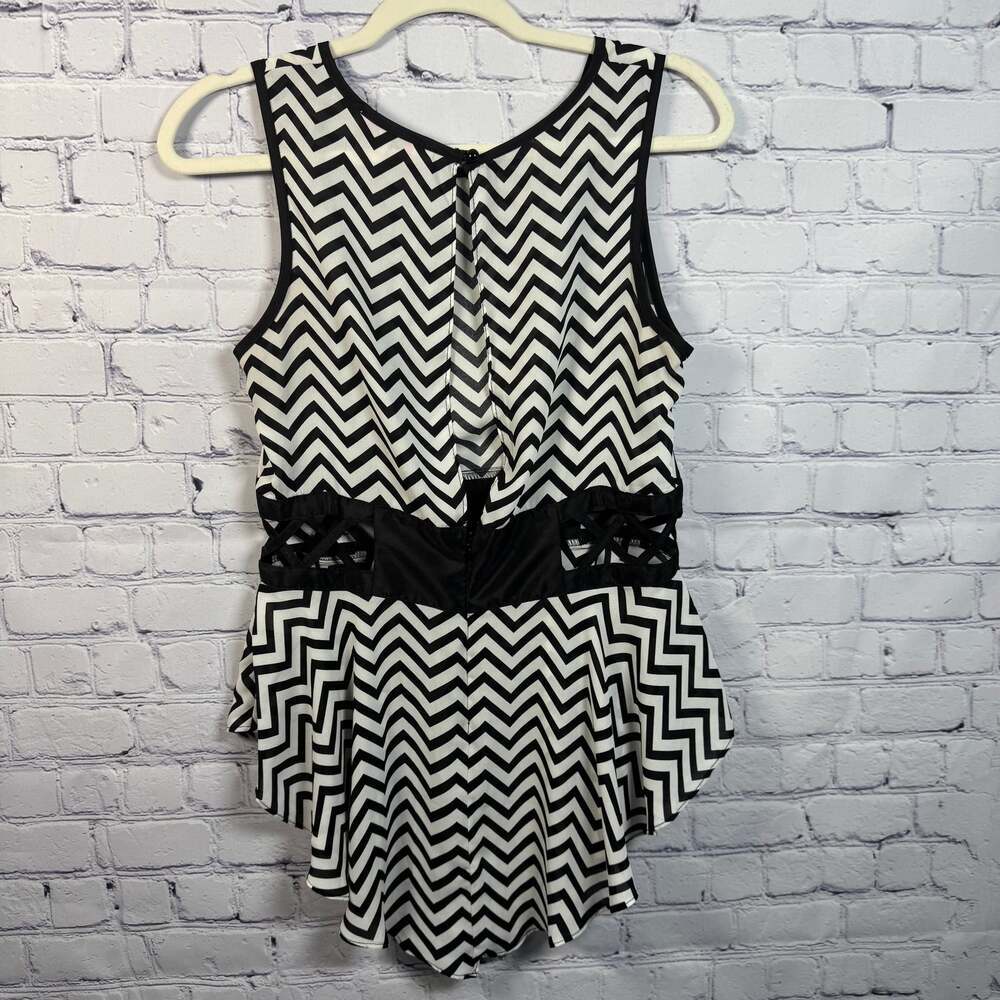 Eye Candy Black White Striped Knit Tank Top - Picture 5 of 7